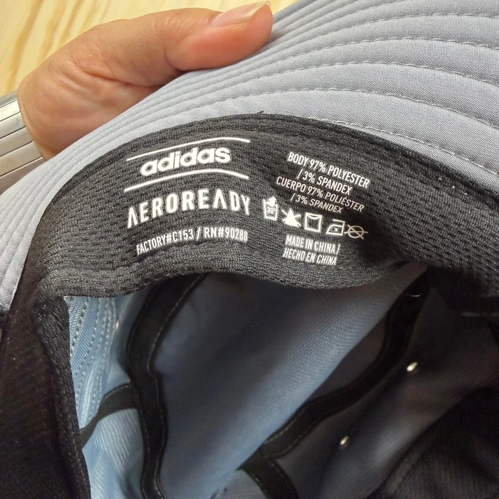 Adidas Aeroready Boonie Bucket Hat Gray Mens Adjustable Chin Strap Sun Hat